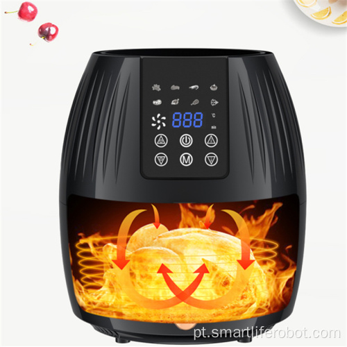 Forno de fritadeira de ar de aço inoxidável 5.5L com tela de toque